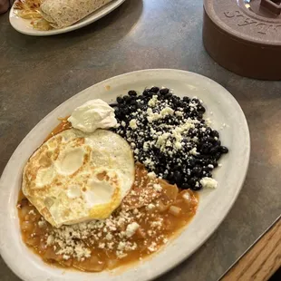 Chilaquiles and breakfast burrito