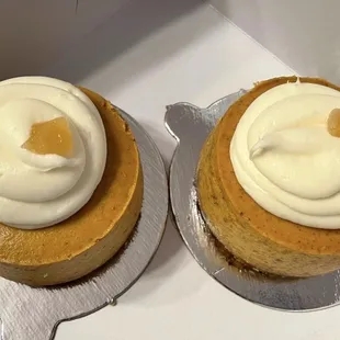 Pumpkin cheesecakes
