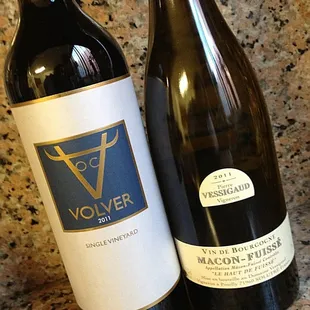 A Spanish red and a French white. That's the extent of my wine knowledge. Great recs by the staff!