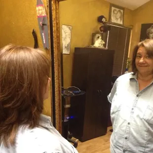 Nelda loves her cut &amp; color!