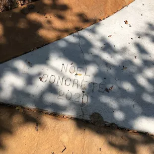 Crack in cement