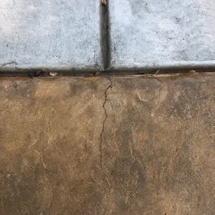 Cracks in cement