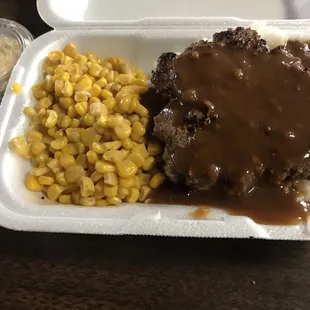 The horrible hamburger steak with the funky tasting gravy. Never again.