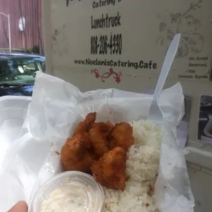 Fried shrimp is available now yummmmm