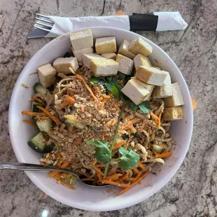 Vegetarian options available "Thai Noodle Salad"
