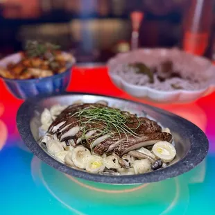 a plate of food on a table