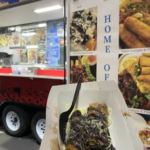 Actual food with 2 turon