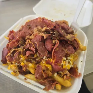 Chili Cheese Fries with Pastrami