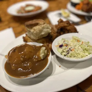 Fried Chicken and Mashed Potatoes