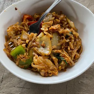 Spicey Noodles with chicken instead of shrimp.