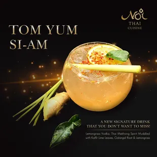 Tom Yum Siam
Our new cocktail for this August 
A new signature drink that you don&apos;t want to miss!
At Noi Thai Cuisine - Downtown Seattle