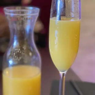 a glass of orange juice
