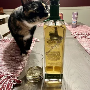 Nola enjoys the smell of a good gin