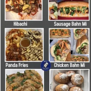 a variety of food items