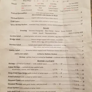 Menu page 1