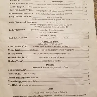 Menu page 2