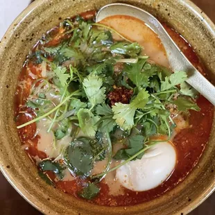 Spicy Miso Ramen is also popular here!! Toppings as spicy ground chicken.