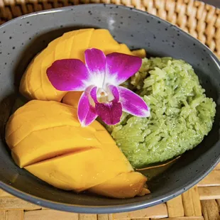 Mango pandan sticky rice