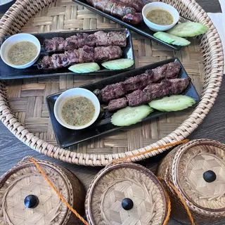 #2 - Rib Eye Skewer Combo