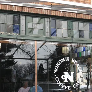 Front window, Nokomis Beach Coffee.