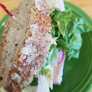 half Turkey sandwich