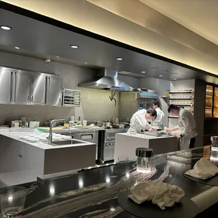 The kitchen. So fun to watch them work!