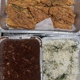 chicken wings and fried chicken, interior