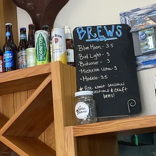 Beer menu