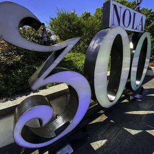 a sign for the 50th anniversary