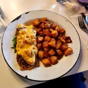 Boudin omelet with crawfish hollandaise