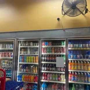 a cooler and a fan