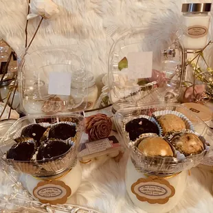 My order of: Buttered Toffee Cookie, Double Chocolate Chip Cookie, Triple Chocolate Chunk Deluxe Cookie and White Chocolate Macadamia Nut.