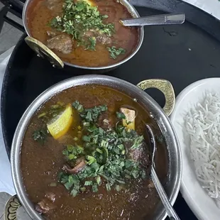 Our order, beef and 17. Goat Paya