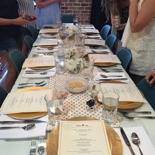 Seating for private dinner