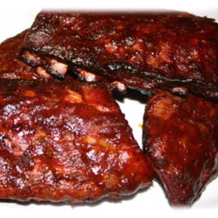 ribs on a plate