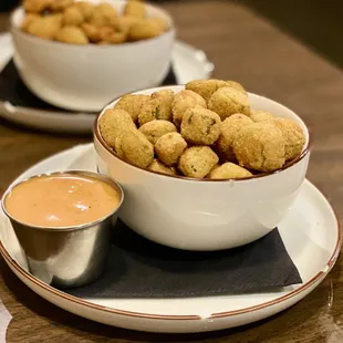 2 sides of Fried okra :)...