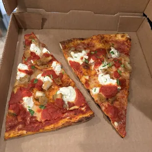 Chicken Parm pizza with fresh ricotta so delicious
