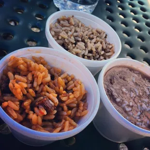 Jambalaya, Dirty Rice and Red Beans and Rice