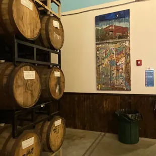 Barrel room.