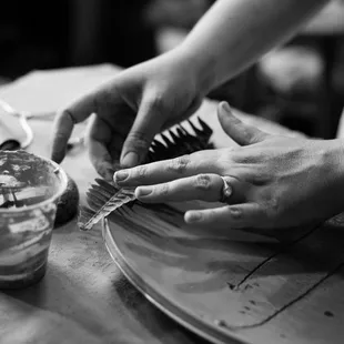 Each piece of Nola Potter pottery is handmade by Artist and Botanist Jennifer Blanchard