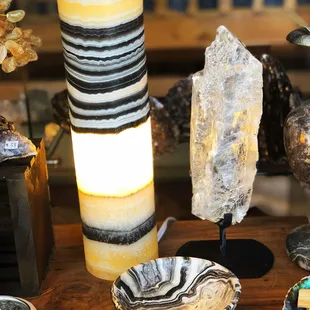 Zebra Onyx &amp; Selenite Specimen