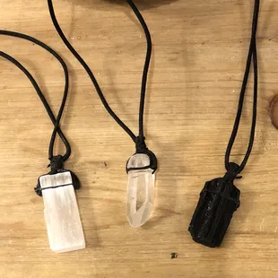 Crystal cord necklaces