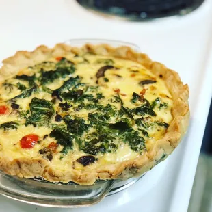 Gluten Free Mushroom, Cherry Tomato and Kale Quiche