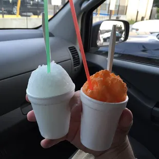 Kiddie sized coconut &amp; dreamcicle.