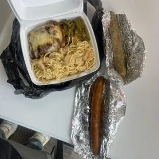 pasta dish, pasta, food