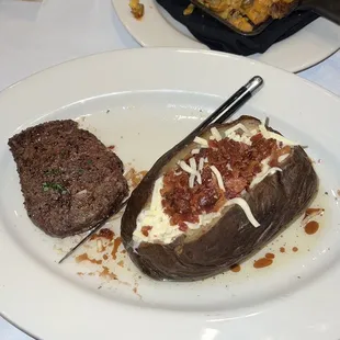 8 oz filet with baked potato