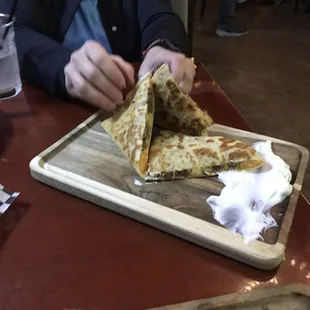 Brisket quesadilla again