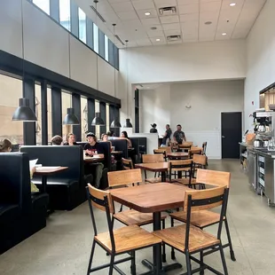 NBK seating area with booths along the wall