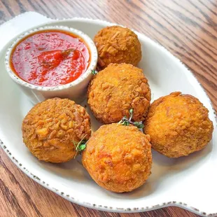 Pretzel-Battered Goat Cheese Balls