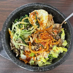 Dolsot Bibimbap after mixing ($14.49)